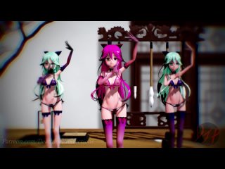 mmd r-18 [normal] yamakaze triples everglow author deathjoeproduction