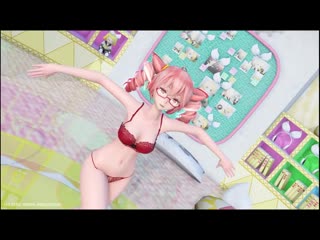 mmd r-18 [normal] teto red lingerie deep blue town author orion dobledosis